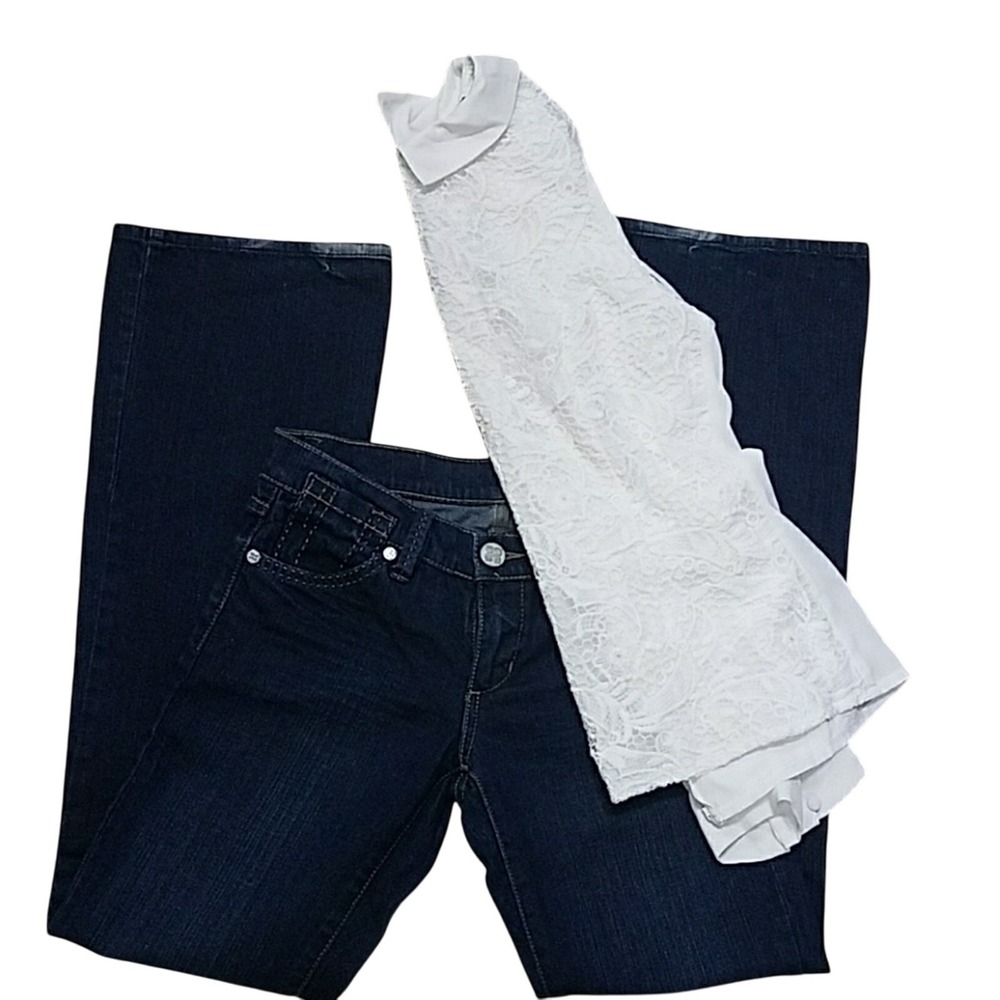 BCBGMAX ARIA jeans‎ Agnes Blue Smoke sz 25